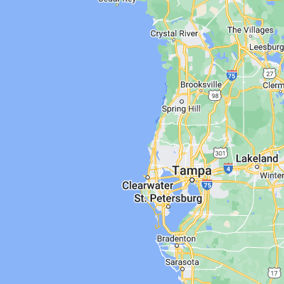 Map showing location of North Anclote Key (28.211400, -82.844270)