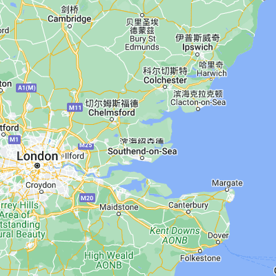 Map showing location of North Fambridge (51.642790, 0.675100)