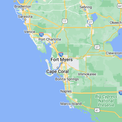 Map showing location of North Fort Myers (26.667290, -81.880090)