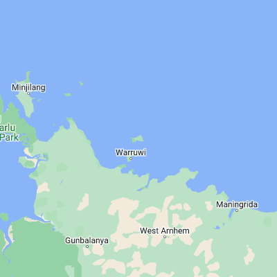Map showing location of North Goulburn Island (-11.491260, 133.451630)
