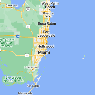 Map showing location of North Miami Beach (Fishing Pier) (25.930000, -80.120000)
