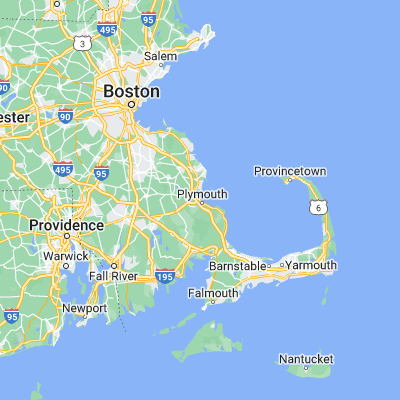 Map showing location of North Plymouth (41.970940, -70.682810)