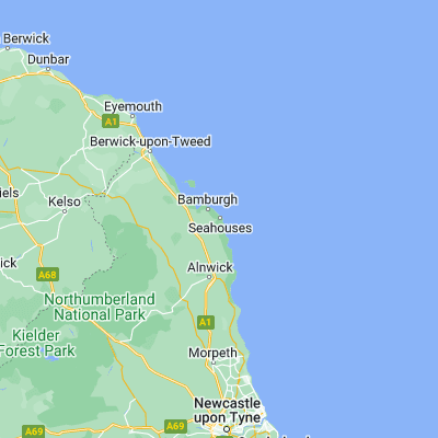Map showing location of North Sunderland (55.576880, -1.664360)