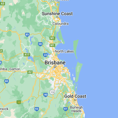 Map showing location of Nudgee Beach (-27.346210, 153.103670)