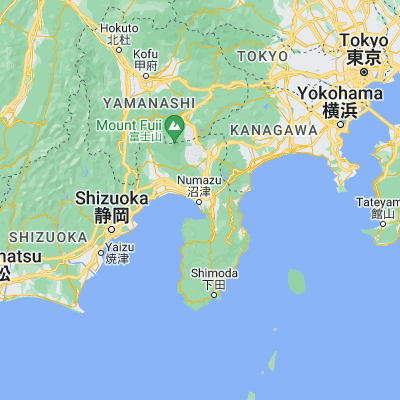 Map showing location of Numazu (35.100000, 138.866670)