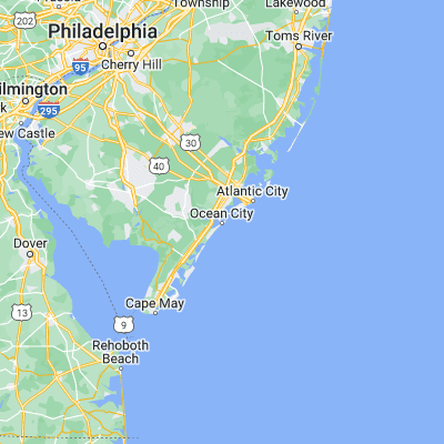 Map showing location of Ocean City (39.277620, -74.574600)