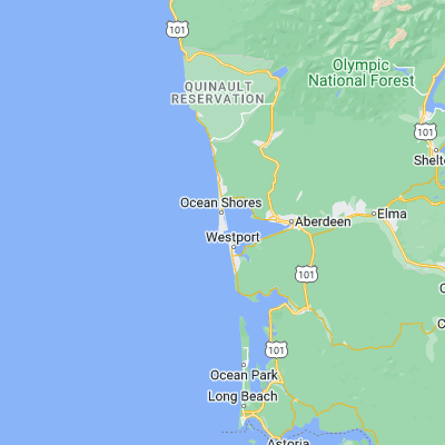 Map showing location of Ocean Shores (46.973700, -124.156290)
