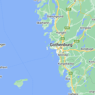 Map showing location of Öckerö (57.708140, 11.655850)