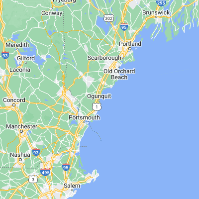 Map showing location of Ogunquit (43.248980, -70.599220)