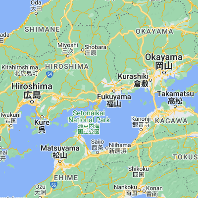 Map showing location of Onomichi (34.416670, 133.200000)