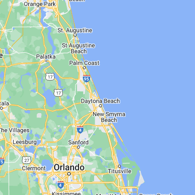 Map showing location of Ormond Beach (29.285810, -81.055890)