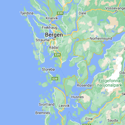 Map showing location of Osøyro (60.183850, 5.463800)