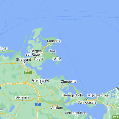 Map showing location of Ostseebad Göhren (54.341400, 13.738230)