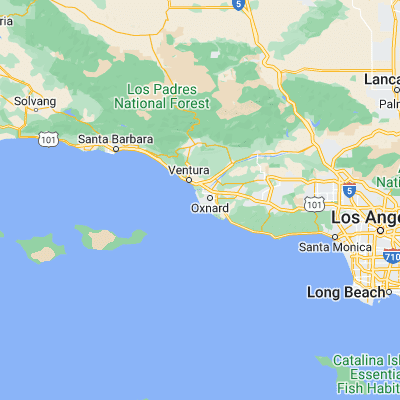 Map showing location of Oxnard Shores (34.190840, -119.241500)