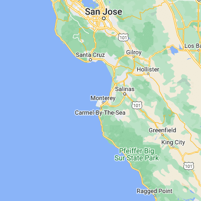 Map showing location of Pacific Grove (36.617740, -121.916620)