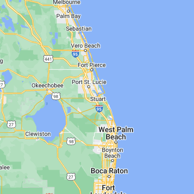 Map showing location of Palm City (27.167830, -80.266160)