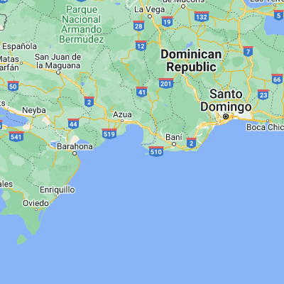 Map showing location of Palmar de Ocoa (18.296560, -70.586350)