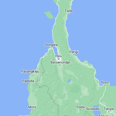 Map showing location of Palu (-0.891700, 119.870700)