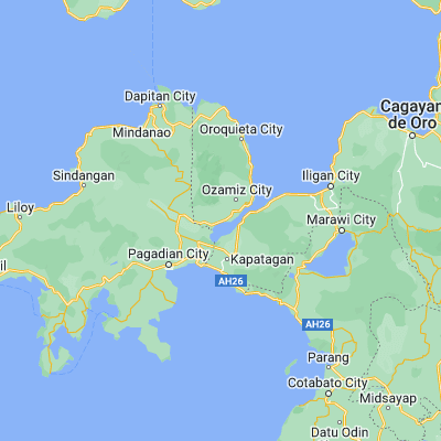 Map showing location of Pangabuan (8.056940, 123.695830)