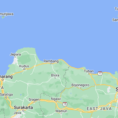 Map showing location of Pangkalan (-6.627600, 111.490400)