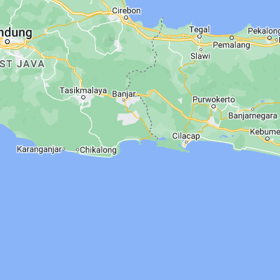 Map showing location of Parapat (-7.689200, 108.657200)
