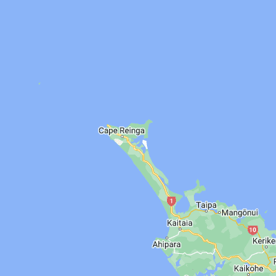 Map showing location of Parengarenga Harbour (-34.518180, 172.930180)