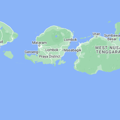 Map showing location of Pemongkong (-8.844700, 116.482000)