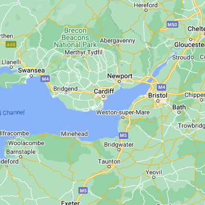 Map showing location of Penarth (51.439420, -3.176090)