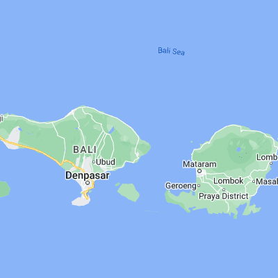 Map showing location of Penggakrajeng (-8.324200, 115.618000)