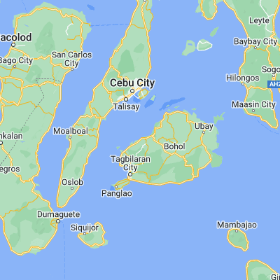 Map showing location of Pinayagan Norte (9.933330, 123.950000)