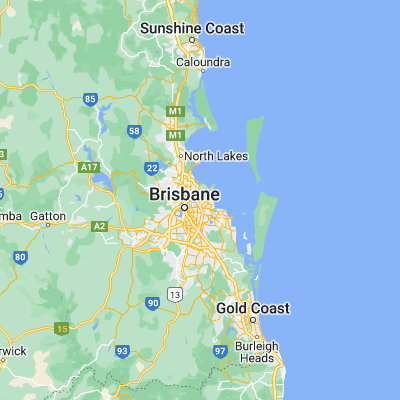 Map showing location of Pinkenba (-27.428050, 153.116650)