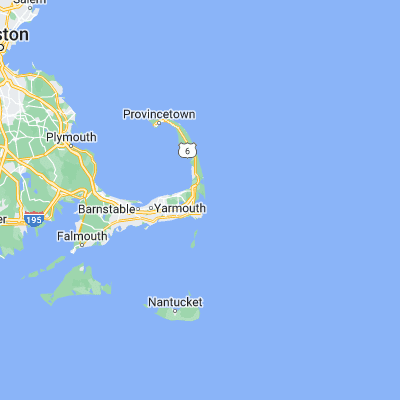 Map showing location of Pleasant Bay (41.743720, -69.955850)
