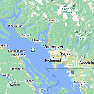 Map showing location of Point Atkinson (49.329890, -123.265010)