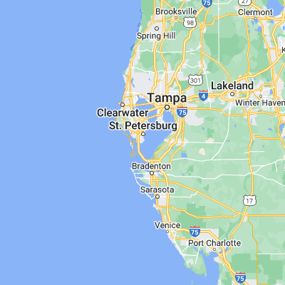 Map showing location of Point Pinellas (27.703920, -82.640100)