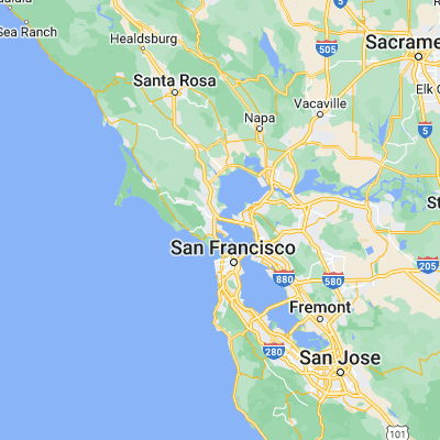 Map showing location of Point San Quentin (37.943540, -122.479420)