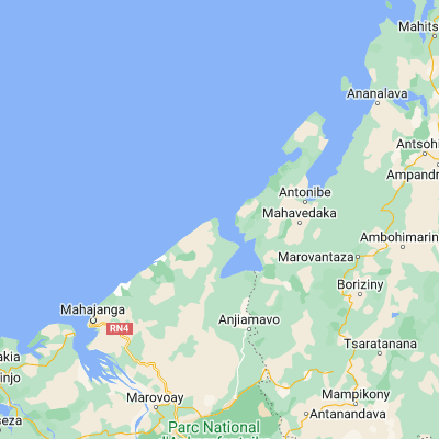Map showing location of Pointe Ambararata (-15.200000, 46.966670)