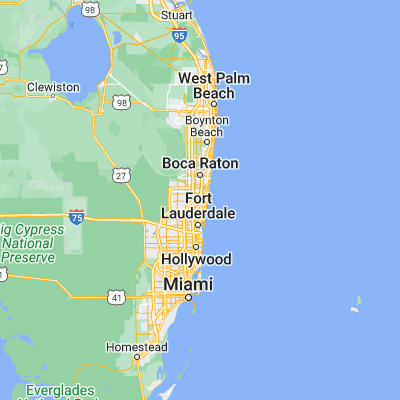 Map showing location of Pompano Beach (26.237860, -80.124770)