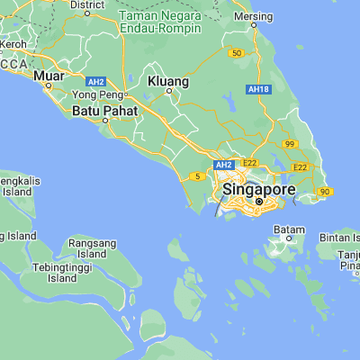 Map showing location of Pontian Kechil (1.486600, 103.389600)