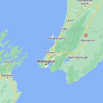 Map showing location of Porirua Harbour (-41.088270, 174.890200)