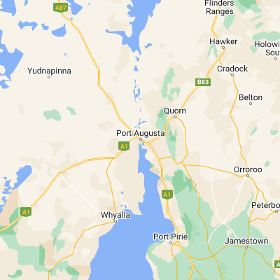 Map showing location of Port Augusta (-32.495970, 137.772810)