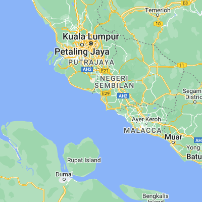 Map showing location of Port Dickson (2.522800, 101.795900)