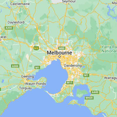 Map showing location of Port Melbourne (-37.839610, 144.942280)