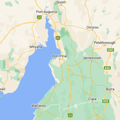Map showing location of Port Pirie (-33.191760, 138.017460)