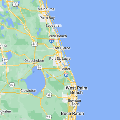 Map showing location of Port Saint Lucie (27.293930, -80.350330)