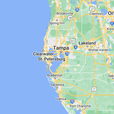 Map showing location of Port Tampa (27.863640, -82.526760)