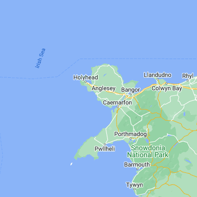Map showing location of Porth Tre-castell (53.200000, -4.483330)