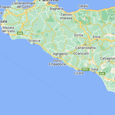 Map showing location of Porto Empedocle (37.293440, 13.526360)