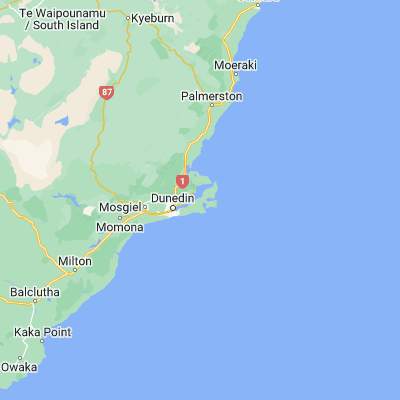 Map showing location of Portobello (-45.850000, 170.650000)