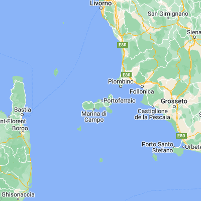 Map showing location of Portoferraio (42.811520, 10.314620)