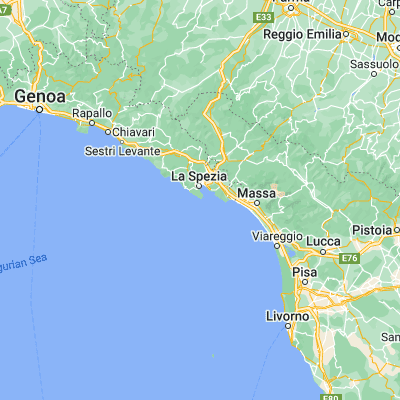 Map showing location of Portovenere (44.050830, 9.834310)